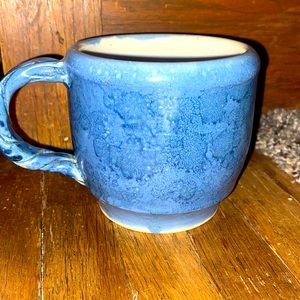 Handmade *signed* HUDLEY Ceramic Pottery vintage Mug 4 inch ****BOHO